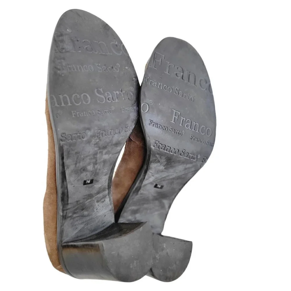 Franco Sarto Suede Loafer Pumps Size 7M
